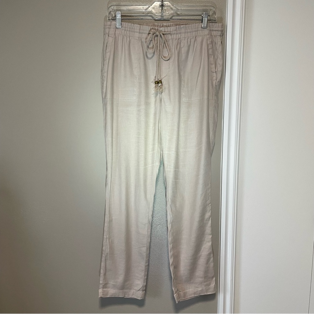 Level 99 Women’s Beige Tencel Drawstring Pant